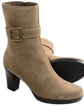 La Canadienne Katie Buckle Boot Size 8.5 Terra Suede Waterproof BNIB
